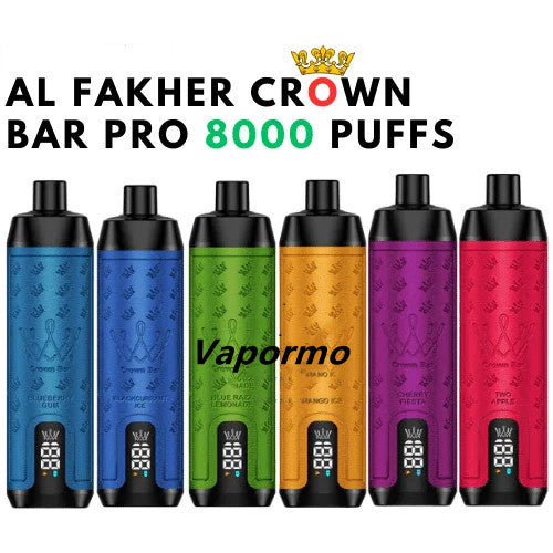 AL Fakher Crown Bar Pro 8000 Puffs Rechargeable Disposable Kit