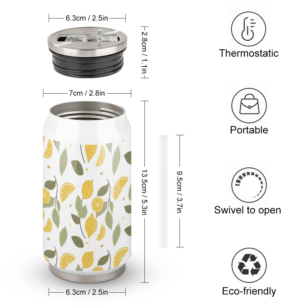 Custom Personalised 300ml / 500ml Photo Cola Cup Thermo Mug 304 Stainless Steel With Lid And Straw (Made in USA, Free Fast Shipping)