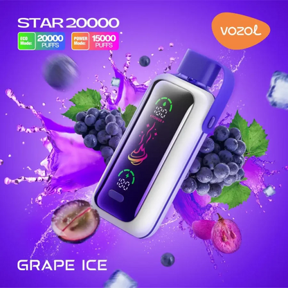 Vozol Star 20000 Puffs Dual Power Rechargeable Disposable Vape