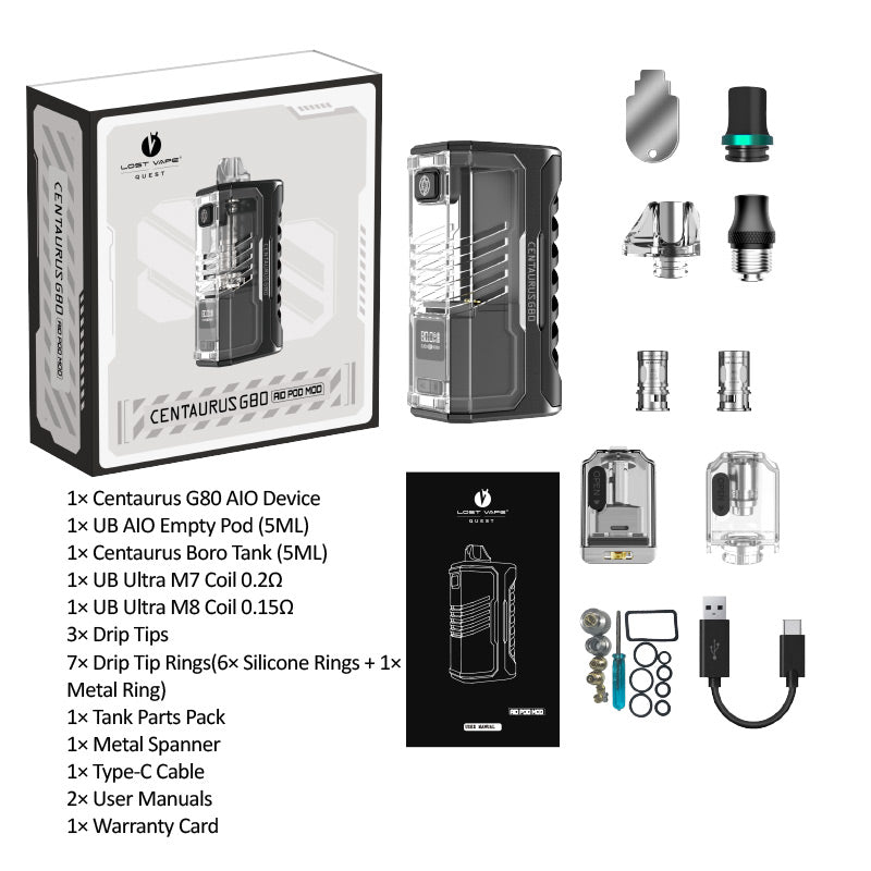 Lost Vape Centaurus G80 80W AIO Pod Mod Kit