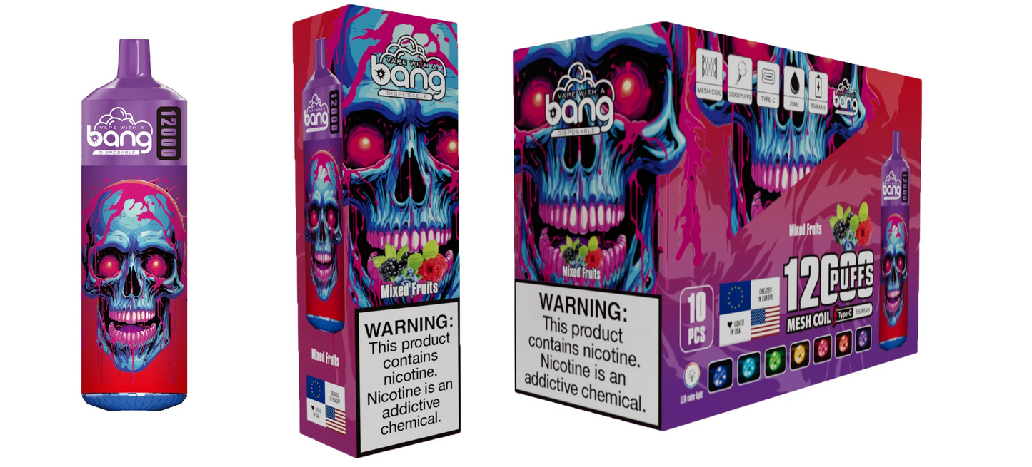 Bang 12000 Puffs Rechargeable Disposable Vape 10pcs/pack