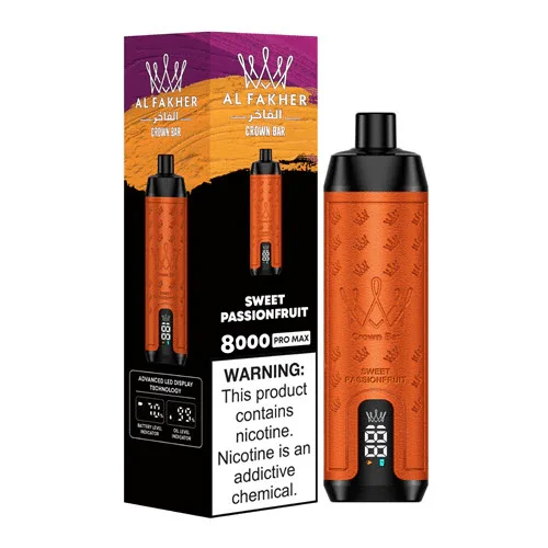 AL Fakher Crown Bar Pro 8000 Puffs Rechargeable Disposable Kit