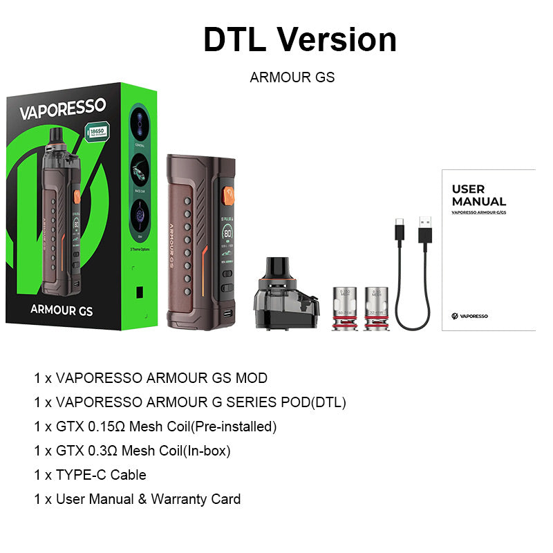 Vaporesso Armour GS 80W Pod Mod Kit 5ml